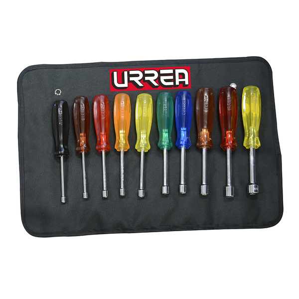 Urrea SAE colored nut driver, Set of 10 pieces 9201B